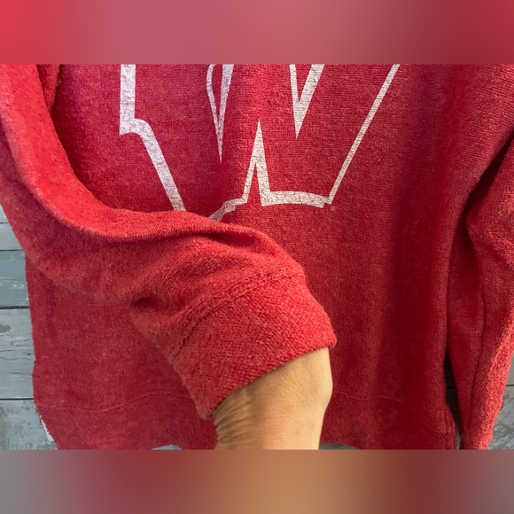 Wisconsin "Terry Cloth" Mock Neck Sweatshirt Size Small - Picture 3 of 13